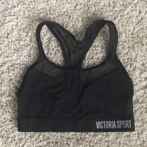Victoria’s Secret sports bra Black/netting.🖤🤍